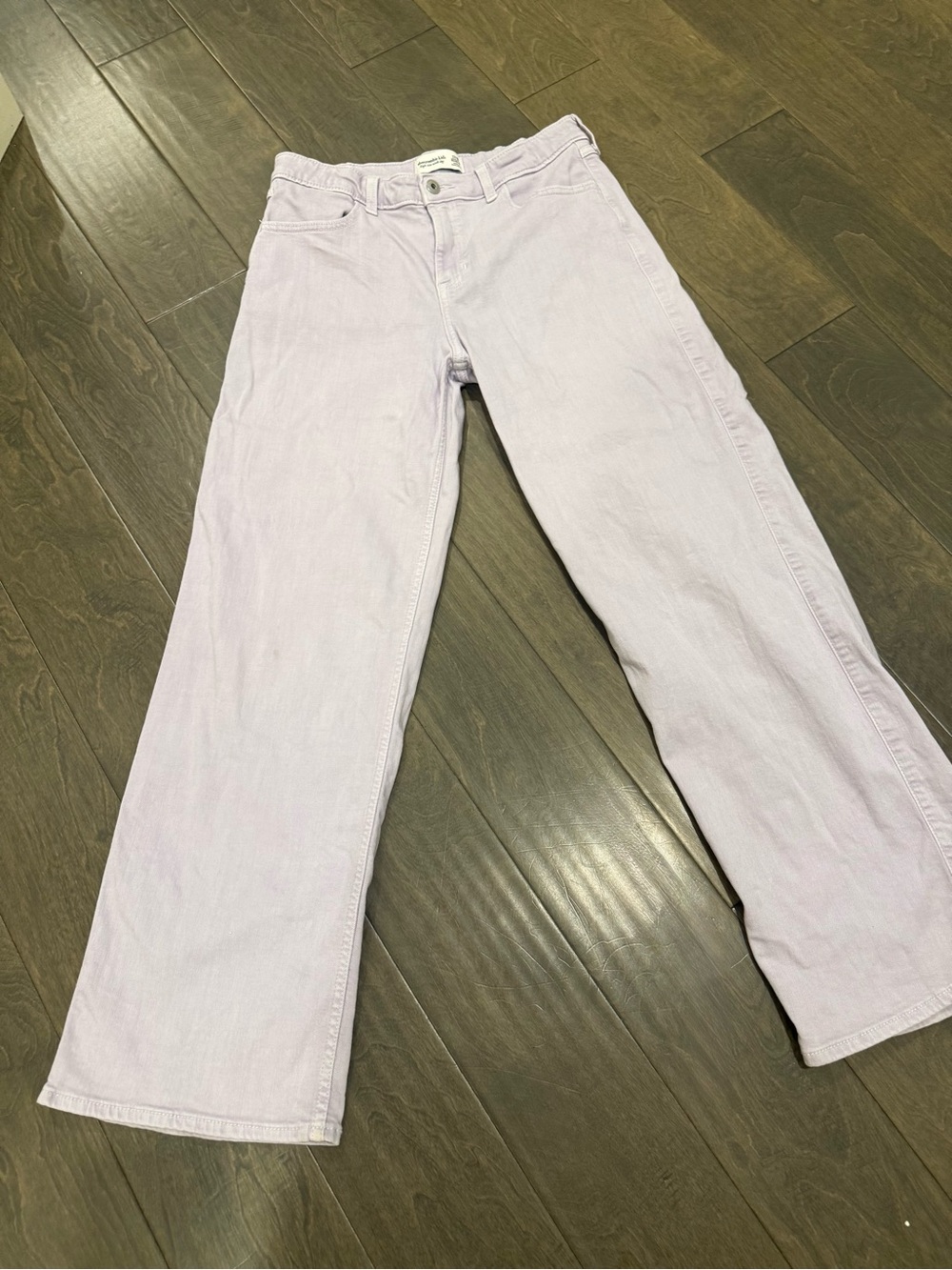 Abercrombie Girls Light Lavender Wide-Leg Jeans